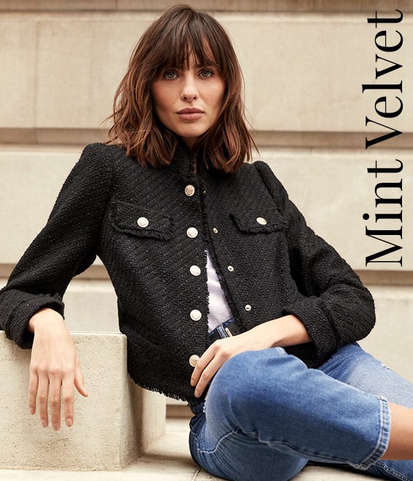 Mint velvet cropped denim 2024 jacket